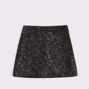 Black Sequin Skirt